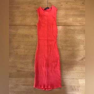 Naked Wardrobe, size small, snatched/ribbed mini dress in mandarin.